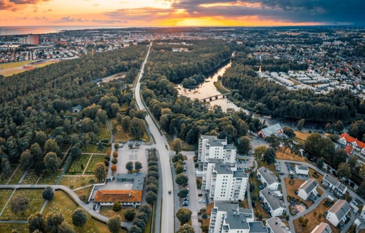 Ett flygfoto på Sloalyckan